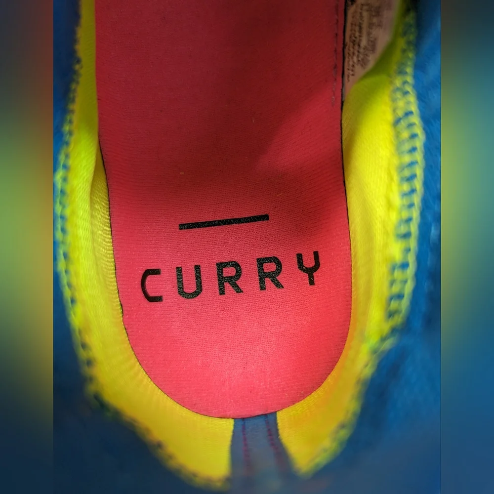Under Armour Curry Flow Cozy Grey Electric Blue Running Training Shoes Men's 6.5